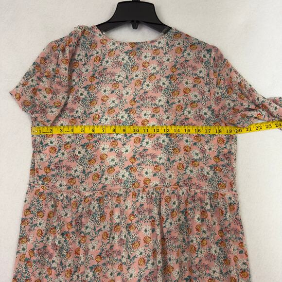 Wild Fable Pink Floral Maxi Kimono Duster Long Sleeve Boho XS/S - Picture 4 of 8